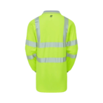 Pulsar LIFE Hi-Vis Yellow Men's Long Sleeve Polo Shirt - Image 3