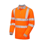 Pulsar LIFE Hi-Vis Rail Spec Orange Men's Long Sleeve Polo Shirt