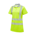 Pulsar LIFE Hi-Vis Yellow Ladies Short Sleeve Polo Shirt