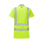 Pulsar LIFE Hi-Vis Yellow Ladies Short Sleeve Polo Shirt - Image 3
