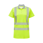 Pulsar LIFE Hi-Vis Yellow Ladies Short Sleeve Polo Shirt - Image 2