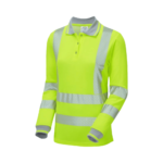 Pulsar LIFE Hi-Vis Yellow Ladies Long Sleeve Polo Shirt