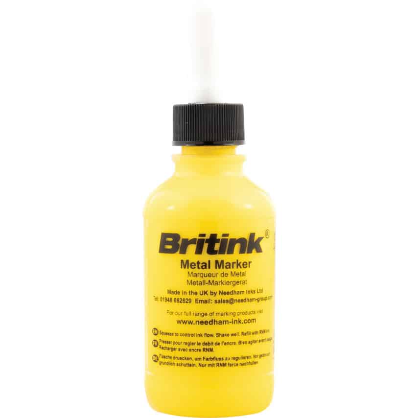 ndm7341200n Brit Ink Tuffpoint Metal Marker - Yellow - Image 1
