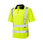 Leo Workwear - Croyde Hi-Vis Yellow Comfort Polo Shirt