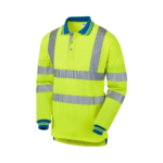 Pulsar Hi-Vis Yellow Long Sleeve Cut Reinforced Polo Shirt