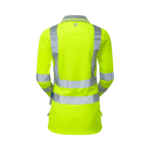 Pulsar Hi-Vis Yellow Ladies Long Sleeve Polo Shirt - Image 2