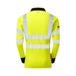 Pulsar Hi-Vis Yellow FR-AST-ARC Long Sleeve Polo Shirt - Image 3