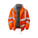 Pulsar Hi-Vis Rail Spec Orange Padded Bomber Jacket - Image 4