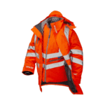 Pulsar 7-in-1 Hi-Vis Rail Spec Orange Storm Coat