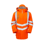 Pulsar Protect Hi-Vis Rail Spec Orange Padded Storm Coat - Image 3