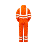 Pulsar Hi-Vis Rail Spec Orange Waterproof Coverall - Image 2