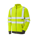 Leo Workwear - Libbaton Hi-Vis Yellow Full Zip Sweatshirt Track Top