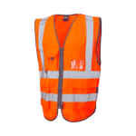 Leo Workwear - Barnstaple Hi-Vis Rail Spec Orange Superior Railway Waistcoat