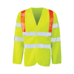 Black Knight Hi-Vis Yellow Jerkin With Red Braces