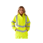 Supertouch Hi-Vis Yellow Women’s Sophia lightweight Jacket - Image 3