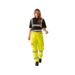 Supertouch Hi-Vis Yellow Women’s Hana Combat Trouser - Image 3