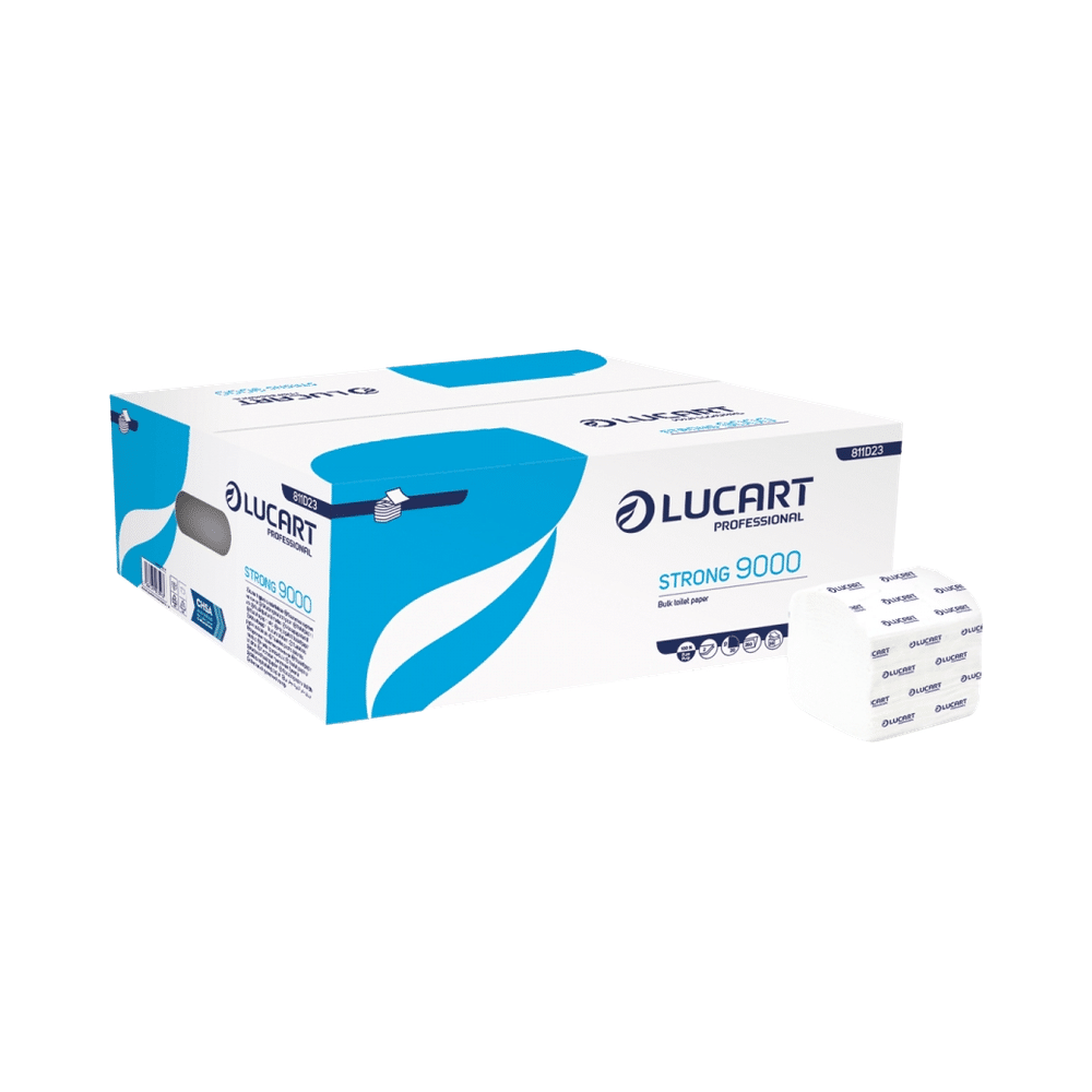 811D23-STRONG9000-Lucart Lucart 811D23 STRONG9000 White 2 Ply Pure Bulk Pack - Image 1