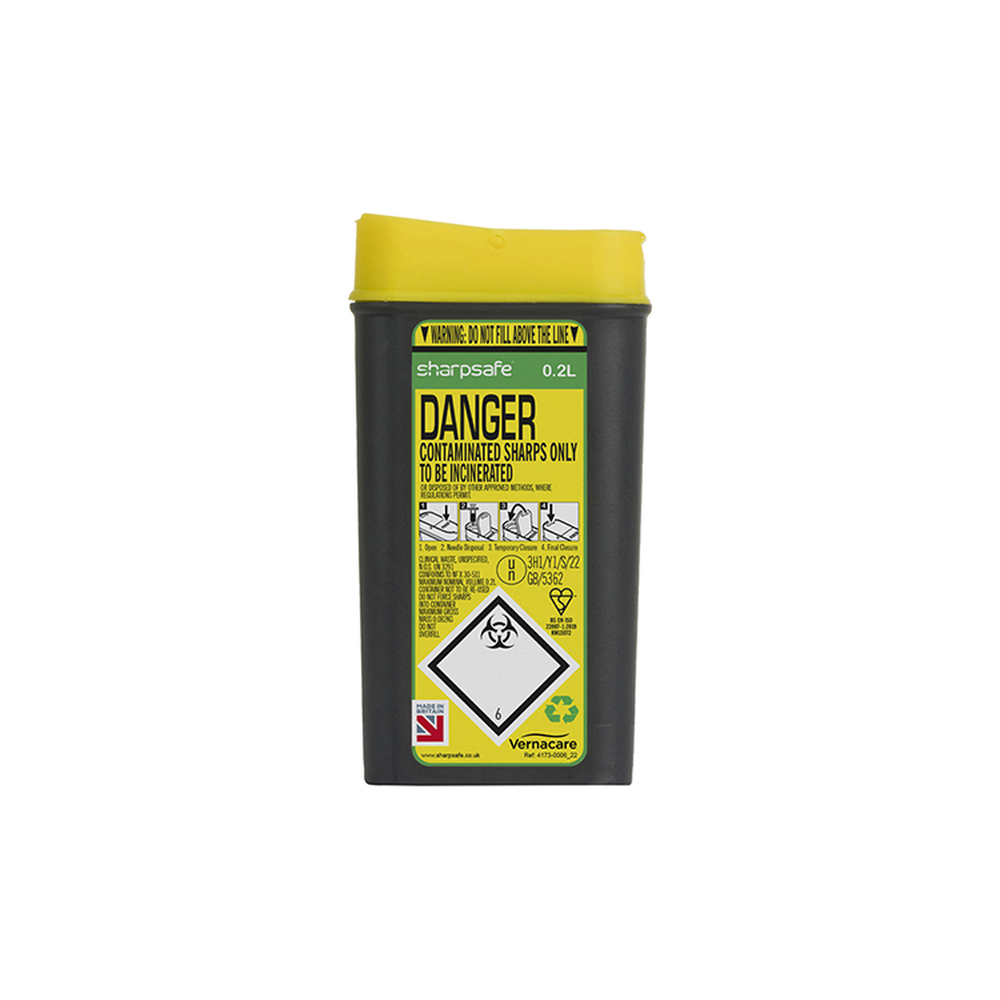 CM0641 Sharps Disposal Bin 0.2Ltr - Image 1