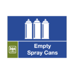 Empty Spray Cans Waste Sign