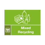 Mixed Recycling Waste Sign