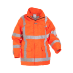 Hi Vis Orange Flame Retardant Waterproof Jacket