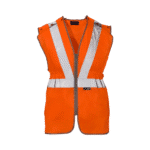 Supertouch Hi Vis Orange Polyester Long Tracker Vest
