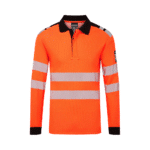 Portwest PW3 Modaflame Hi-Vis Orange FR Long Sleeve Polo Shirt