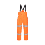 Portwest Hi-Vis Orange Extreme Rain Bib and Brace Orange
